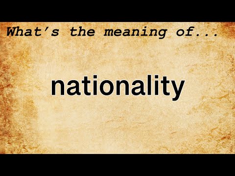 Video: What are nationalities: the search for a definition
