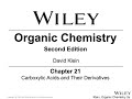 CHM 204 Ch 21: Carboxylic Acids and Their Derivatives