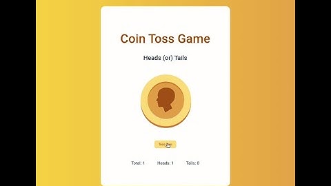 CODING PRACTICE 14 | COIN TOSS GAME | REACT JS | CCBP 4.O | CCBP