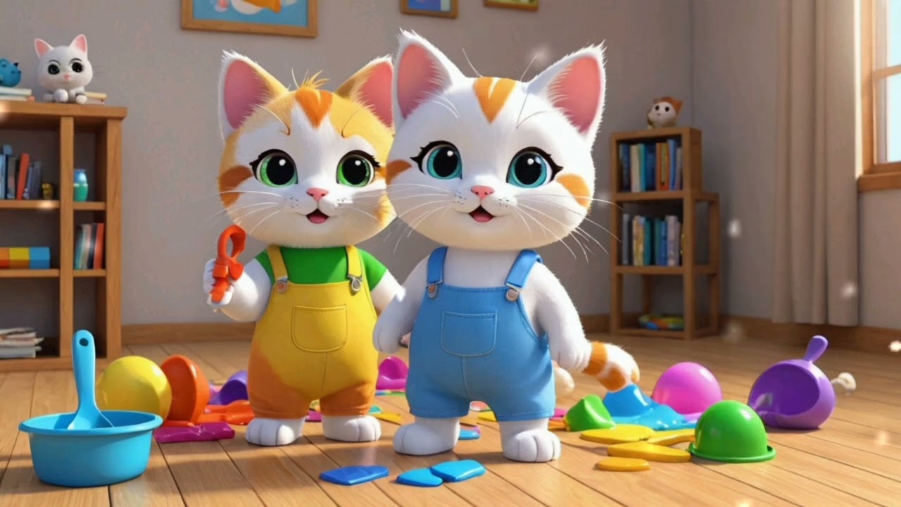 Meow Meow’s Rainbow Clean-Up | Color Sorting & Tidy-Up Song for Kids