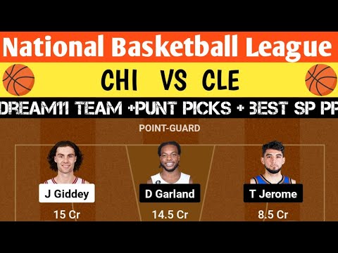 chi vs cle | chi vs cle dream11 prediction | chi vs cle dream11 team ...