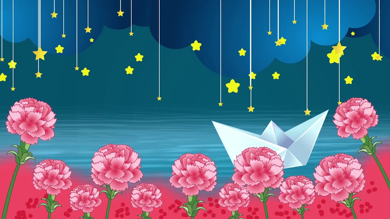 Animation showing the beautiful background video of Little Star Boat - Kids Background