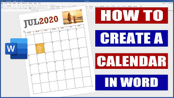 How to Create and Format a Calendar in Word | Microsoft Word tutorials