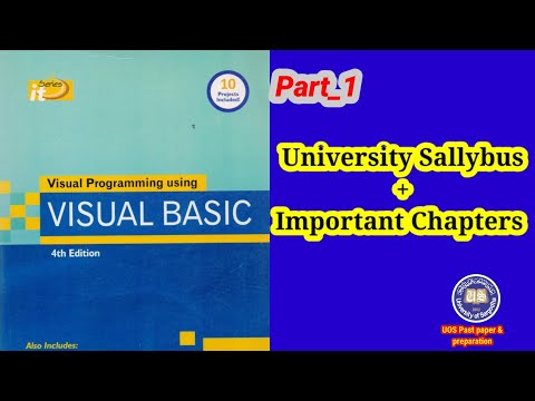 visual basic important question Bsc/ads /ada Part 1 university course outlines sallybus