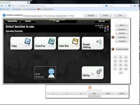 How to use Remote Panel on bizhub MFDs