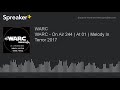 Warc  on air 244  at 01  melody in terror 2017