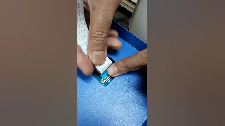 Servicing LCD flex ribbon cable - 'embo' computerised embroidery machine