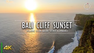 Sunset &amp; Ocean Sounds at Bali&#39;s Uluwatu Cliff | Relaxing Ambient 4K Nature Video | OmniHour
