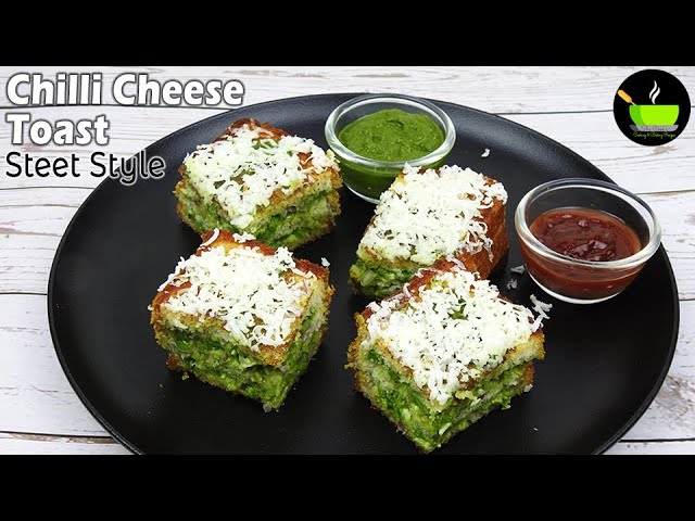 Cheese Chilli Toast ( Mumbai Roadside Snack) | Mumbai Chilli Cheese Sandwich |Chilli Cheese Sandwich | She Cooks
