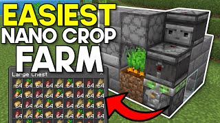 Easiest Nano Crop Farm Minecraft Bedrock 1.20 (MCPE/Xbox/PS4/Nintendo Switch/Windows10)