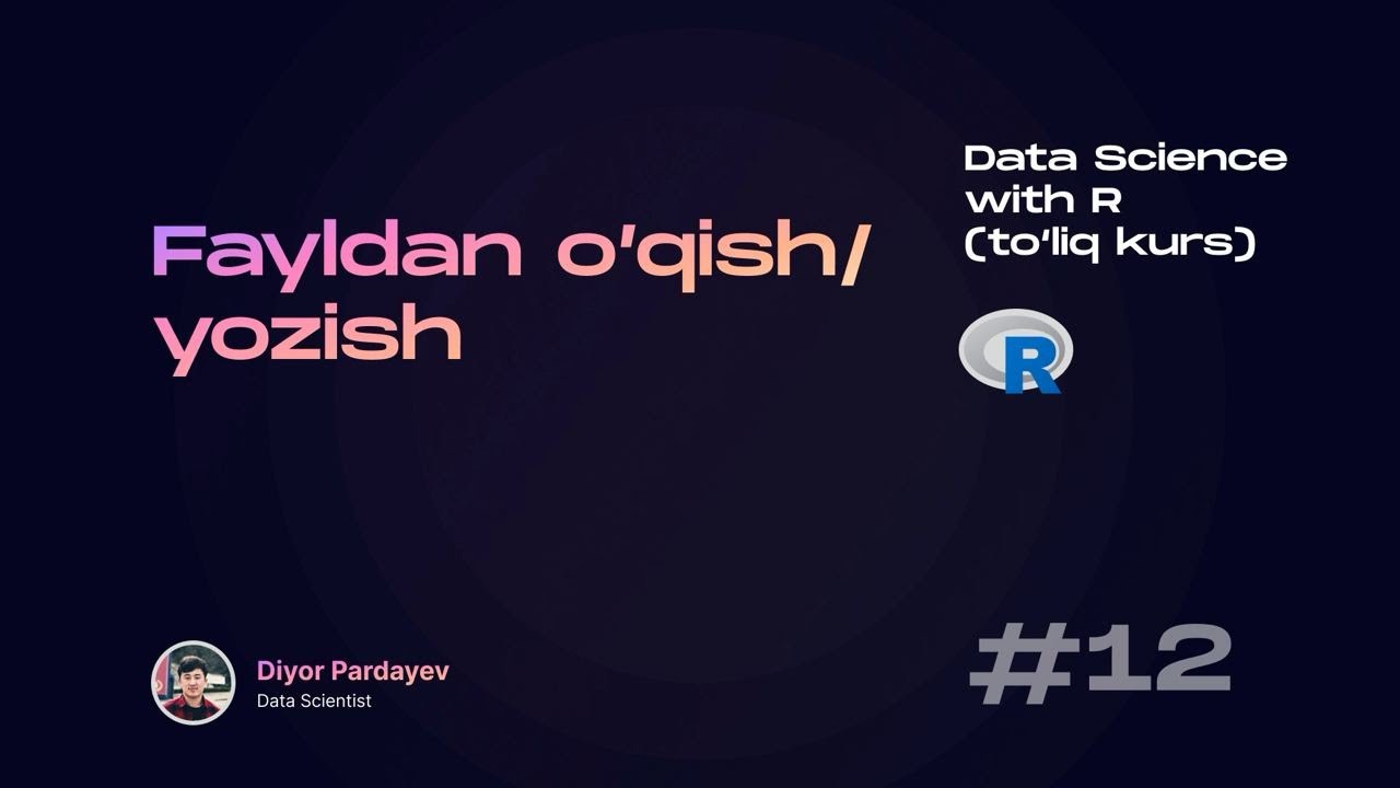 R da fayldan o'qish/yozish