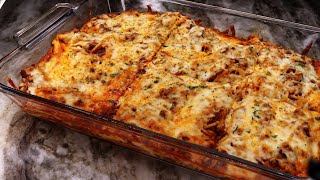 The Secret To Make The BEST Baked Spaghetti | Cheesy Baked Spaghetti Recipe