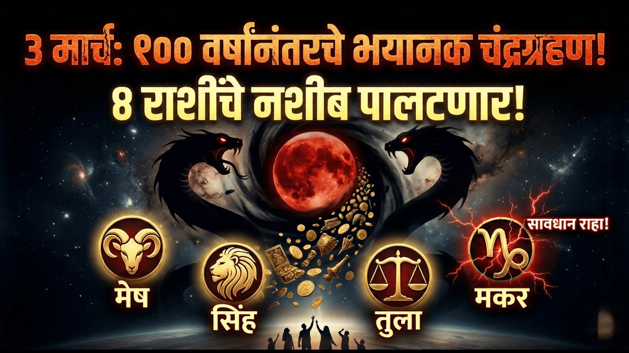 ३ मार्चला १०० वर्षांनंतरचे सर्वात भयानक चंद्रग्रहण! या ४ राशींचे नशीब पालटणार | Chandra Grahan 2026