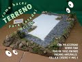 Como hacer TERRENO/para casa de CARTON/ para el Belen/con poliestireno piso de yeso tierra fina/2022