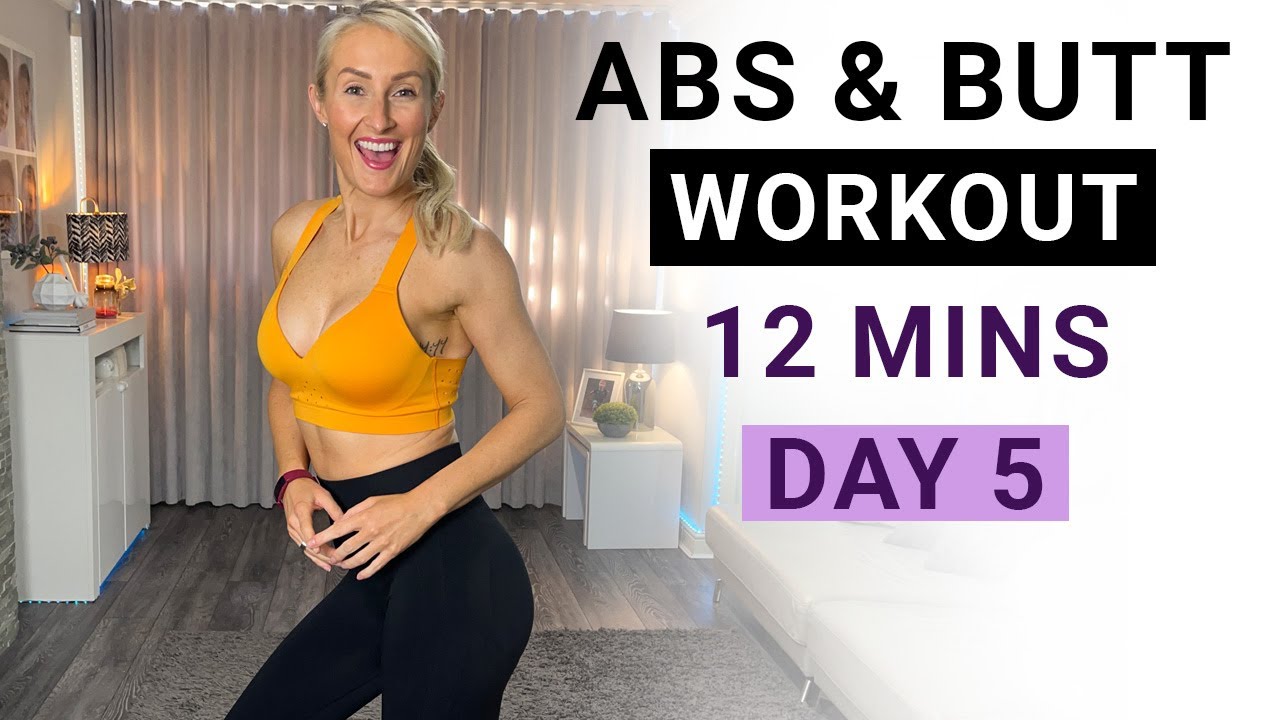 12 MIN ABS & BUTT WORKOUT – Firm up your butt | 12 MIN BODY SERIES Day 5