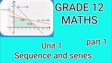 Grade 12 maths Unit 1 Sequences and series part 1| BY AFAN OROMO |New Curriculum
