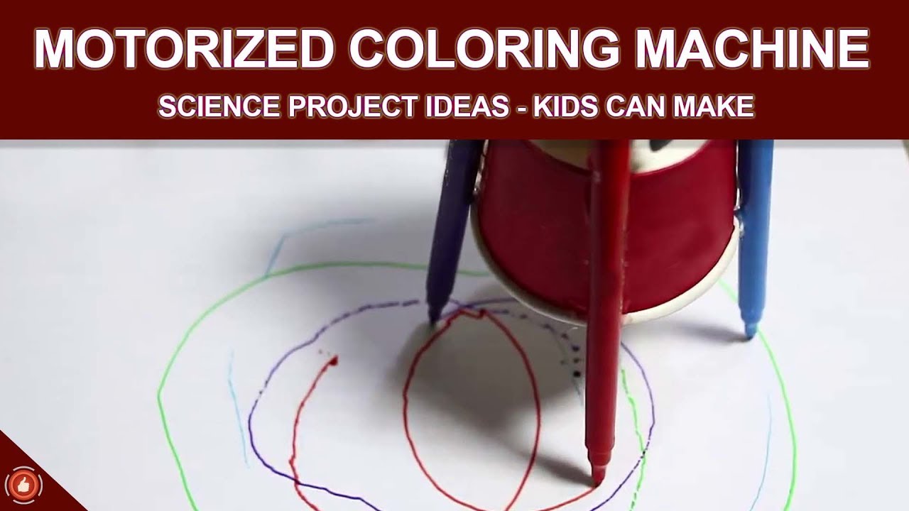 Motorized Coloring Machine Kids Can Make - Science Project Ideas - YouTube