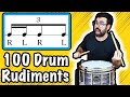 100 Drum Rudiments in 10 Minutes!