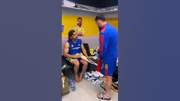 MS DHONI Last Video😥 did this Heart Winning Gesture for RCB Player after Loss #Msdhoni #viratkohli