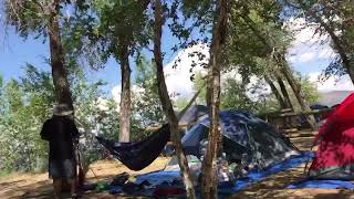 Camping at the bear lake , Utah