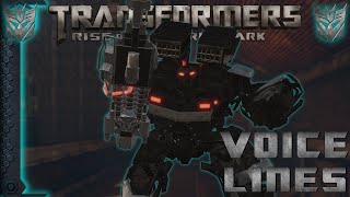 Transformers: Rise of the Dark Spark - Mercenary Titan Voice Lines
A montage of all the voice lines said by the Mercenary Titan in Transformers: Rise of the Dark Spark
Voiced by Jon Olson.
Intro - 0:00
Investigation - 0:04
Ambushed - 0:10
Target Killed - 0:24
Target Killed By Gun - 0:26
Target Killed By Instant Hit - 0:29
Target Killed By Explosive - 0:32
Target Killed By Rocket - 0:34
Target Killed By Melee - 0:37
Target Fired Grenade - 0:40
Fired Grenade - 0:43
Target Fired Homing Rocket - 0:45
Fired Homing Rocket - 0:48
Target Fired Kamikaze Mine - 0:51
General Battle Chatter - 0:55
Aware of Enemy - 1:09
Peeks From Cover - 1:14
Blindfire - 1:18
Taunt Close Proximity - 1:23
Enemies Health Is Low - 1:28
Lost Enemy - 1:31
Searching For Enemy - 1:33
Enemy Reacquired - 1:40
Reload Begin - 1:45
Reload Complete - 1:52
Retreat Begin - 1:55
Teammates Health Is Low - 1:58
Teammate Downed - 2:01
Teammate Killed - 2:09
Teammate Killed By Gun - 2:18
Teammate Killed By Headshot - 2:27
Teammate Killed By Explosion - 2:35
Teammate Killed By Rocket - 2:43
Teammate Killed By Melee - 2:51
Hit RX - 2:59
Health is Low - 3:05
Death RX - 3:10
Held by Enemy - 3:21
Thrown_By_Enemy - 3:35
HitBy_EMP_Effect - 4:03
Melee Weapon Swing - 4:07
Transform To Vehicle - 4:18
Transform To Robot - 4:20 Transformers: Rise of the Dark Spark - Mercenary Titan Voice Lines