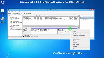 Windows 8,8 1,10 Bootable Recovery Partition Create