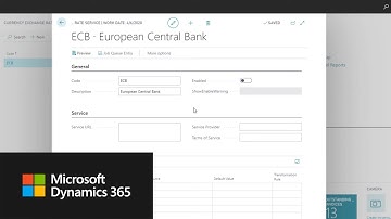 How to connect to a service to update currency exchange rates with Dynamics 365 Business Central