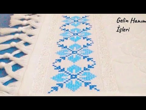 ETAMİN HAVLU ETNİK DESEN İŞLEME | YENİ BAŞLAYANLAR İÇİN NASIL YAPILIR