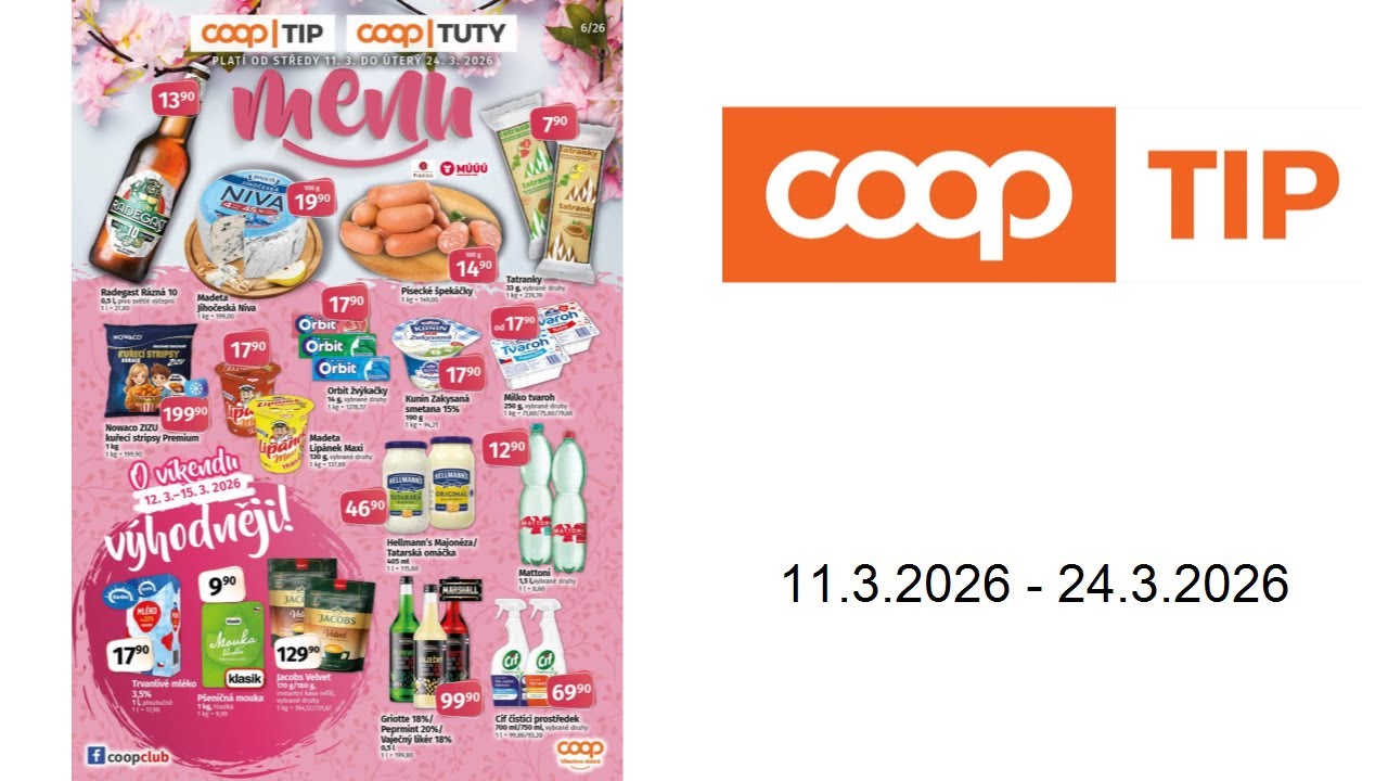 Leták Coop TIP - Menu - 11.3.2026 - 24.3.2026