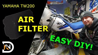 How to Replace an Air Filter on a Yamaha TW200 Motorcycle