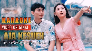 KARAOKE AJA KESUEN - SHELLY ROSSI feat AGUS SANJAYA ( Video Original ) New duet 2022