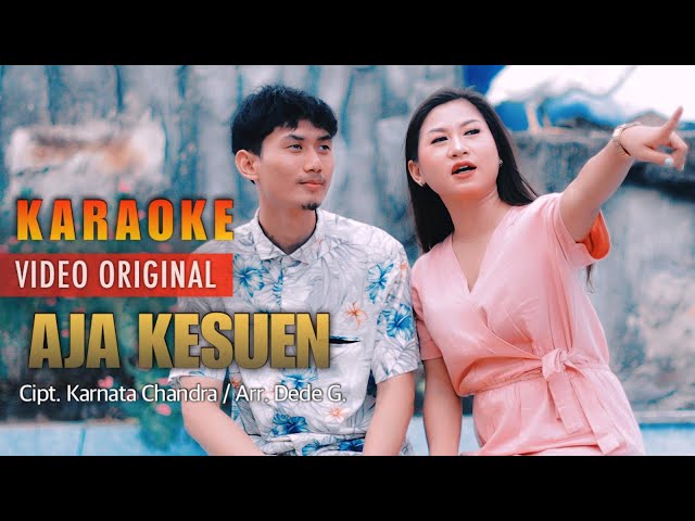 KARAOKE AJA KESUEN - SHELLY ROSSI feat AGUS SANJAYA ( Video Original ) New duet 2022 class=