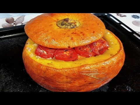 ТЫКВА Фаршированная Мясом Запеченная в Духовке!!Жаркое в тыкве!!
