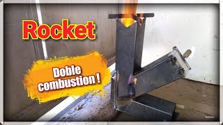 DIY Estufa ROCKET Doble COMBUSTION !! ( Nuevo modelo) #estufasdebajocosto(rocket stove)