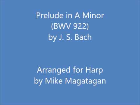 Prelude in A Minor (BWV 922) for Harp - YouTube