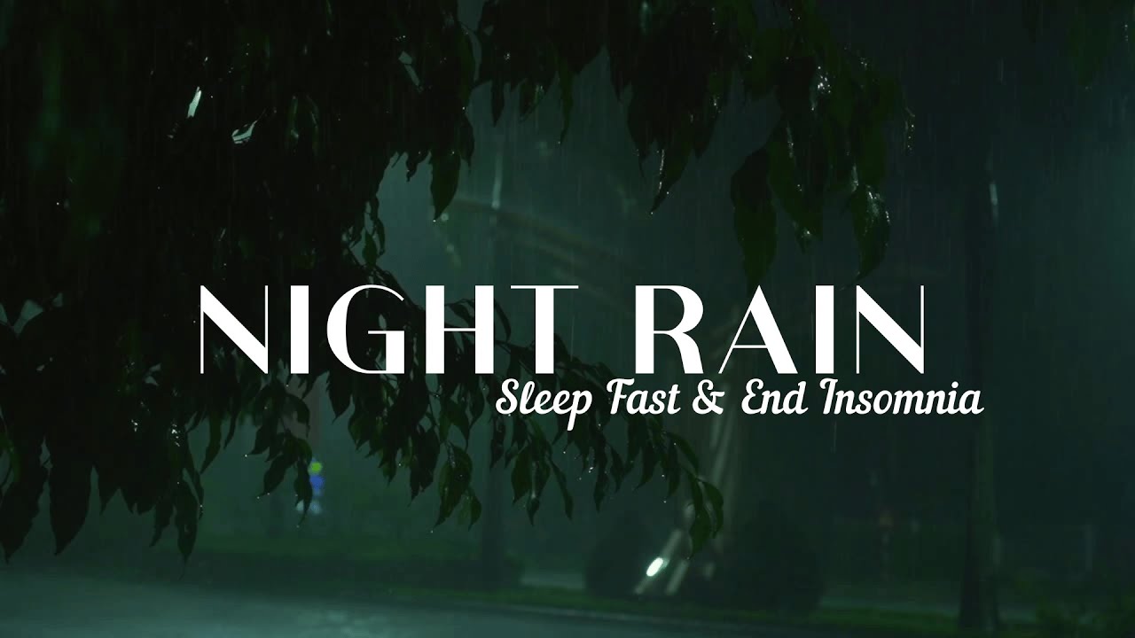 The sound of Rain & Thunder at night helps you sleep well | DARK SCREEN ...