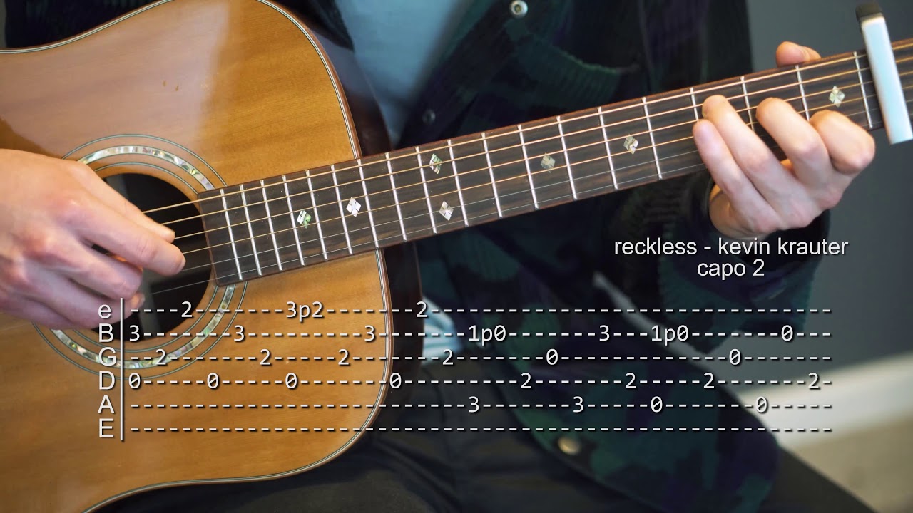 How to Play Reckless - Kevin Krauter - Guitar Tabs auf YouTube ansehen How to Play Reckless - Kevin Krauter - Guitar Tabs auf YouTube ansehen