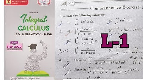 BSC Maths 1 sem part B| chapter 1 definite integrals krishna Prakashan solution | ex-1 | #bscmaths 