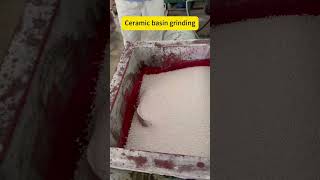 Ceramic basin grinding and polishing #polishingequipment #pipelining