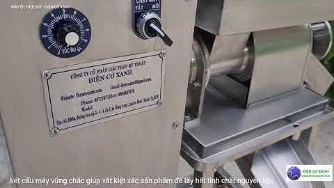 MÁY ÉP TRỤC VÍT 2HP - ĐIỆN CƠ XANH Máy dùng vắt nước cốt gừng, sả, khóm, lá dứa, nghệ, cỏ lúa mì