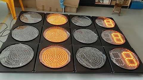 400mm red amber green traffic signal light and countdown timer with two digits testing