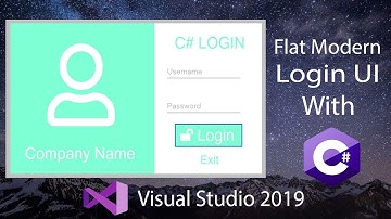 Flat Modern Login UI with C# | UI/UX Designing 2020 | Visual Studio 2019