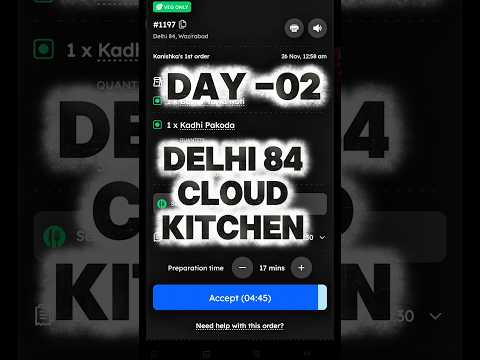 Day -02 Aaj Zomato pr kitne order aaye? 🤔🔥😱 #Delhi84 #cloudkitchen #zomato