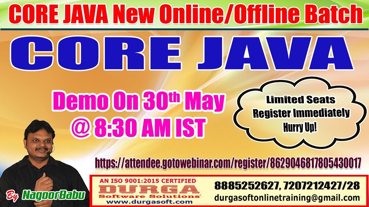core-java-certification-training-core-java-online-training-in-durgasoft-paruchuri-gopala-krishna