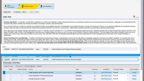 Demo Video for Content Activation in SAP Solution Manager 7.2