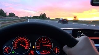 BMW 435i Onboard Autobahn Acceleration Drive View Autostrada Sound Kickdown F33 Cabrio Convertible