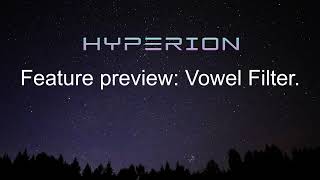 Vowel Filter - v1.21 development/feature preview