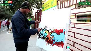 Live Painting | Street Art Live Performance Art 2 | Sunset Raahgiri Day Noida screenshot 4