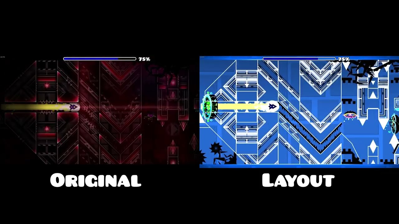 "Abyss of Darkness" Original vs Layout | Geometry Dash Comparison