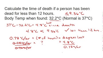 Calculating Time of Death Using Algor Mortis
